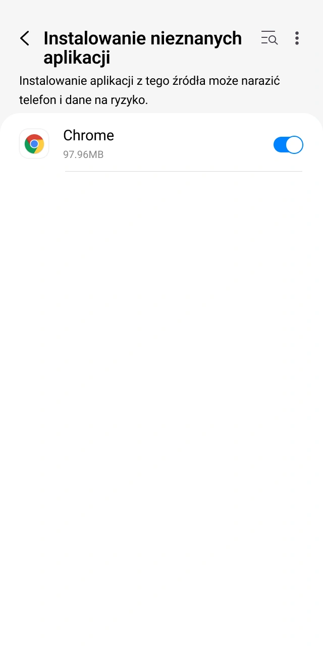 Włącz zezwolenie na instalowanie aplikacji z nieznanych źródeł w ustawieniach zabezpieczeń systemu Android.
