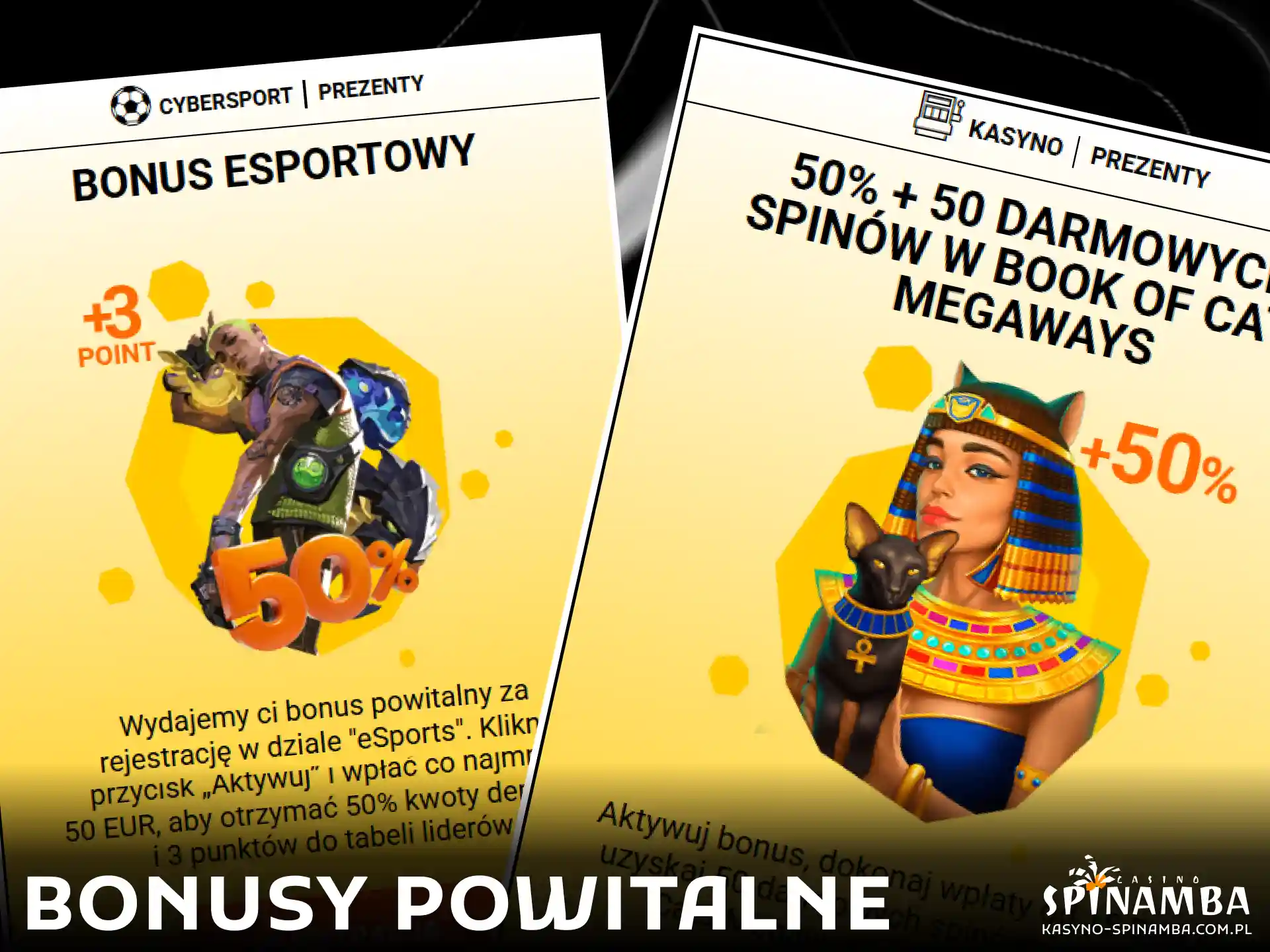 Sprawdź najlepsze bonusy powitalne i promocje dla nowych graczy ze Spinamba w Polsce.