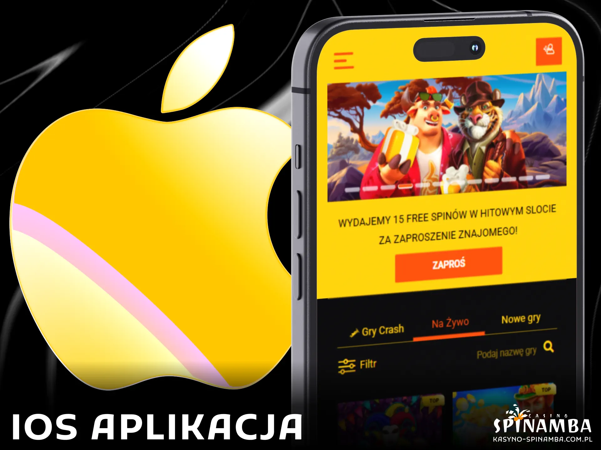 Pobierz oficjalną aplikację Spinamba na swój telefon iPhone lub tablet iPad.