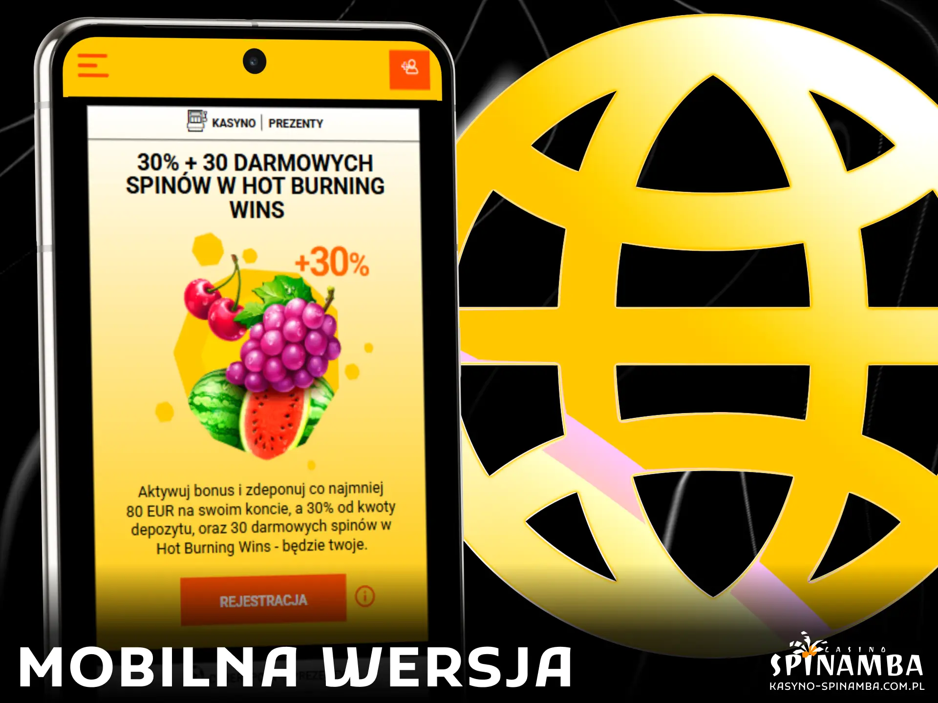 Korzystaj z w pełni zoptymalizowanej mobilnej wersji strony internetowej Spinamba na swoim smartfonie.